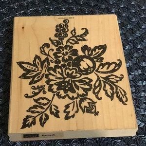 X-Large 6”x5” Stampin’ Up! Damask Floral Bouquet Background Stamp